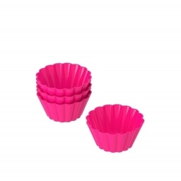 MOLDE MUFFINS SILICONA FLOR X 6 UND.